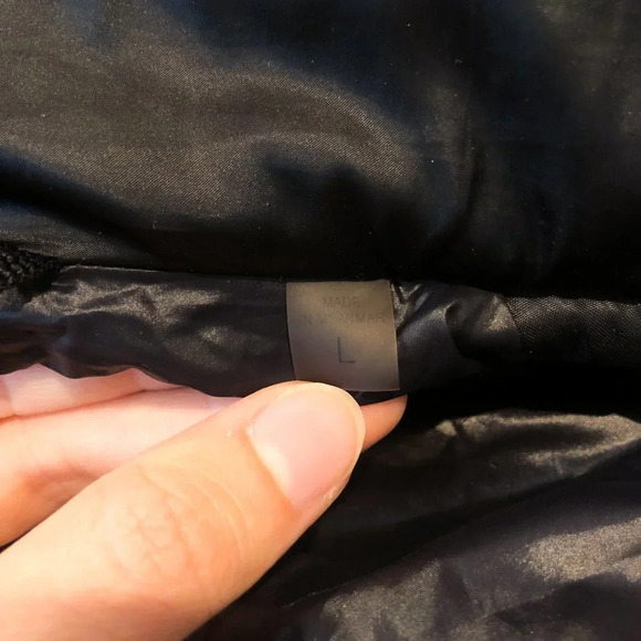 S13 Black Designer Winter Classic Down Puffer Coat Women's Large - Picture 12 of 12